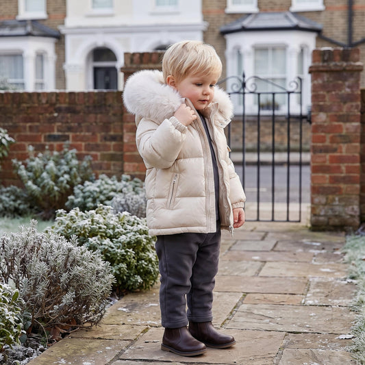 Baby Unisex Champagne Puffer Coat