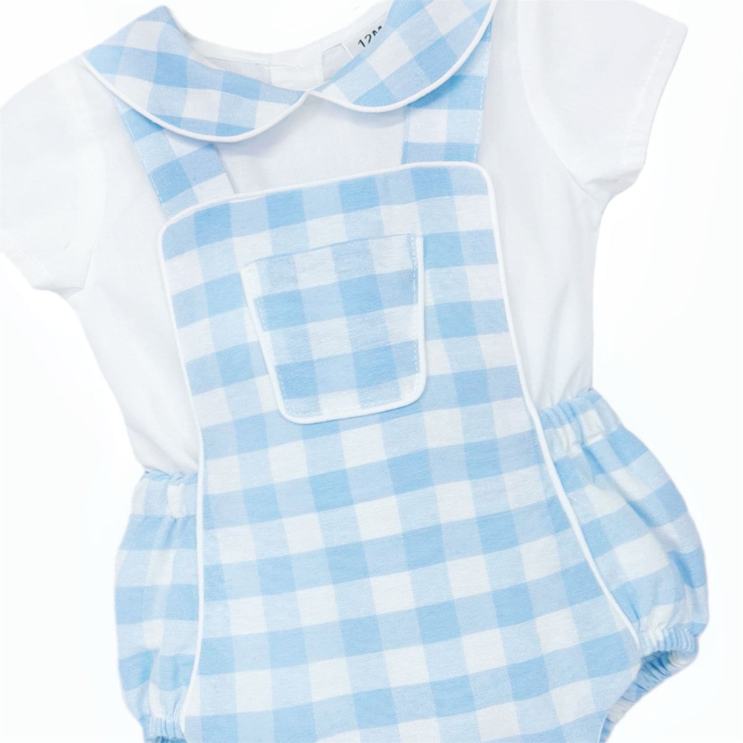 Baby Boy Blue Checked Romper with Shirt "MYD26061"