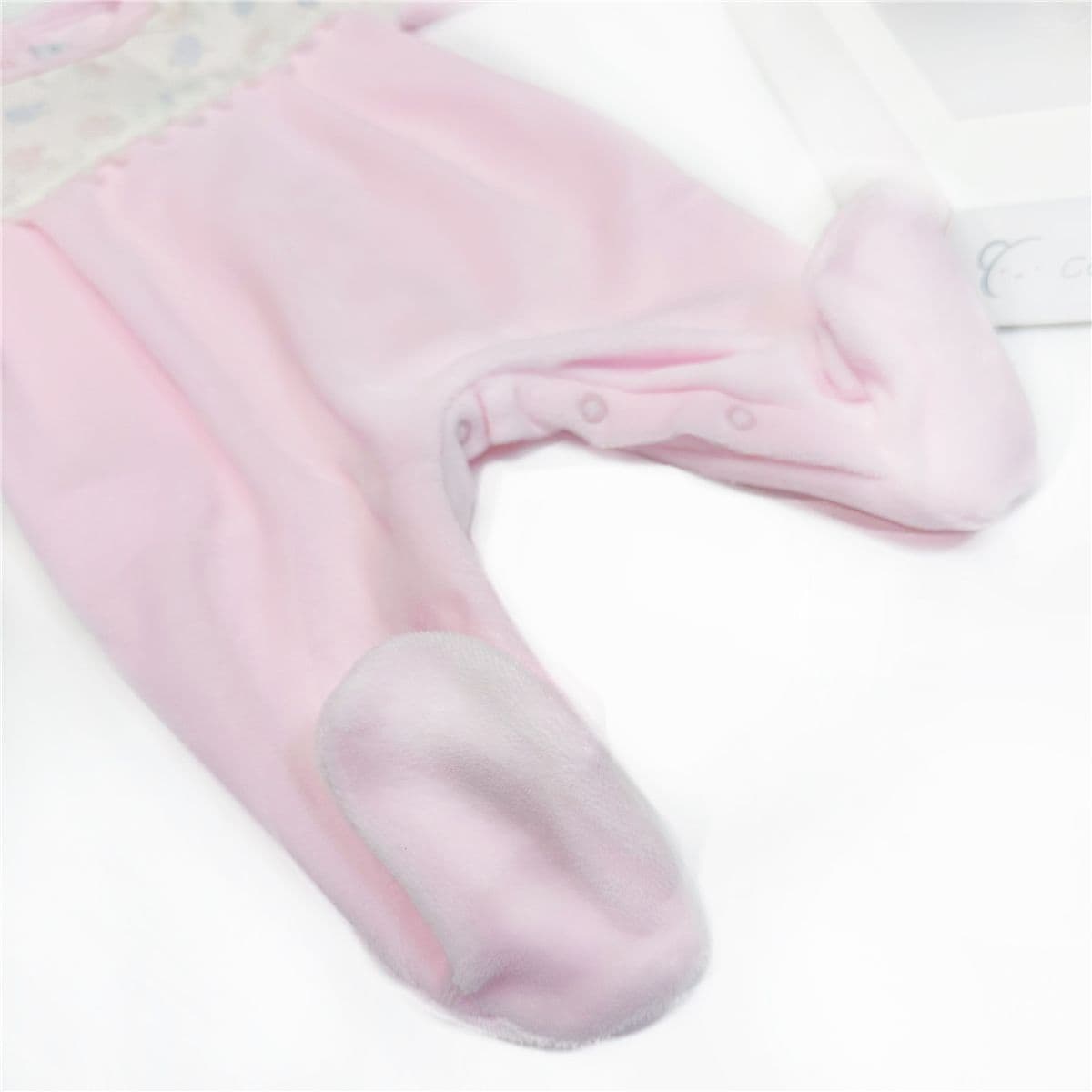 Calamaro Baby Girls Pink Cotton Velour Suit "33018 "