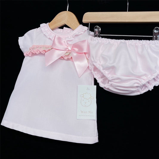 Pink A Line Dress Camel Lace Detail with Pants "MYDA606"