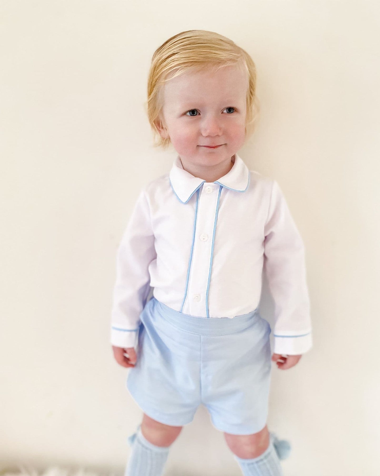 *SALE* Baby Boy Blue Cotton Shorts with Shirt "MYDE001"