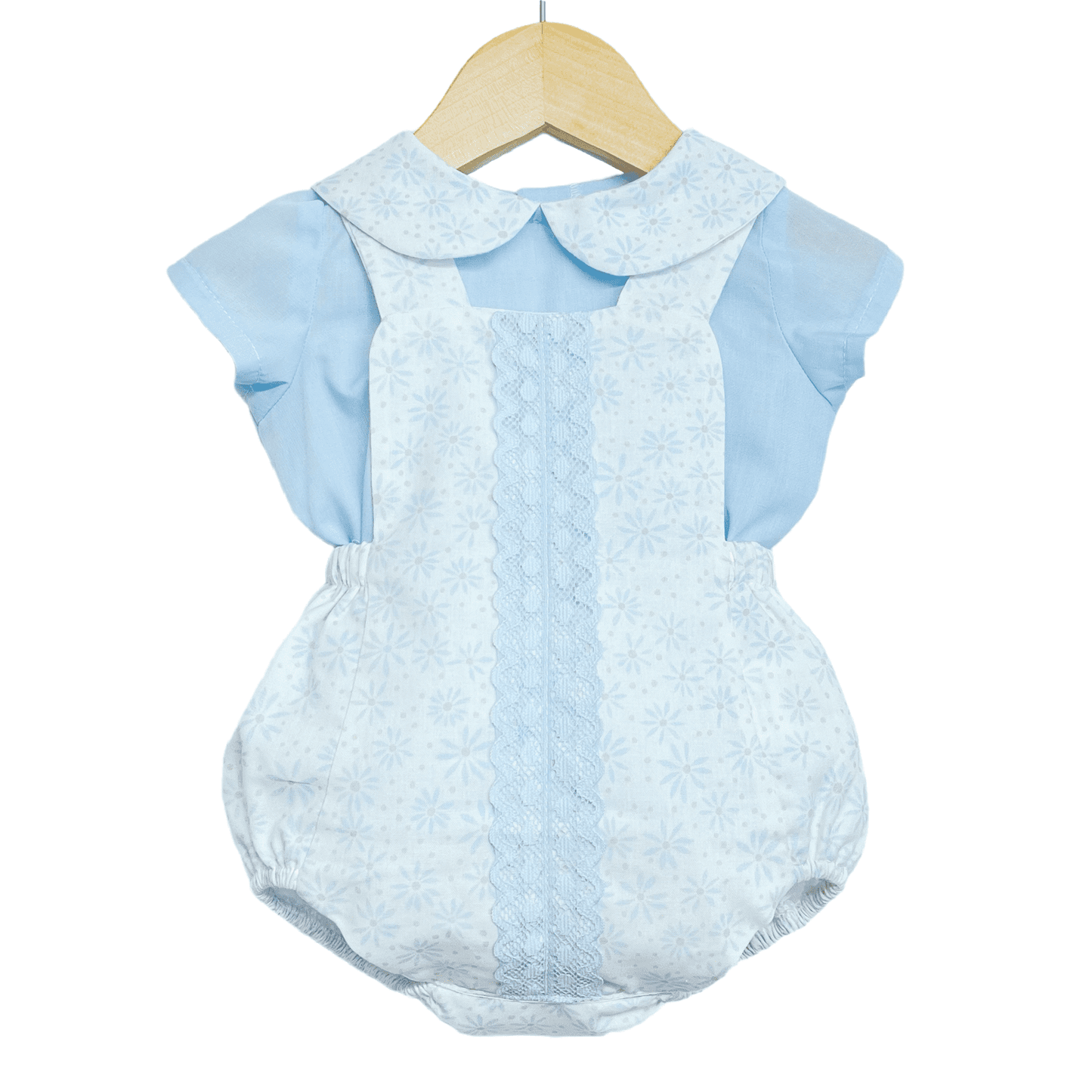 *SALE* Baby Boy Blue Print Romper Suit with Blue Shirt "MYD2221"