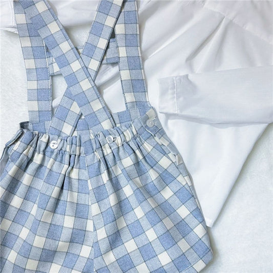 *SALE* Baby Boy Blue Tartan outfit with Shirt "MYD2391B"