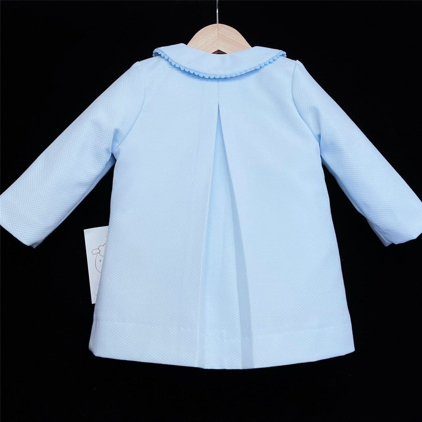 *SALE* Baby Boy Blue Waffle Jacket with Frog Details "ABR002"