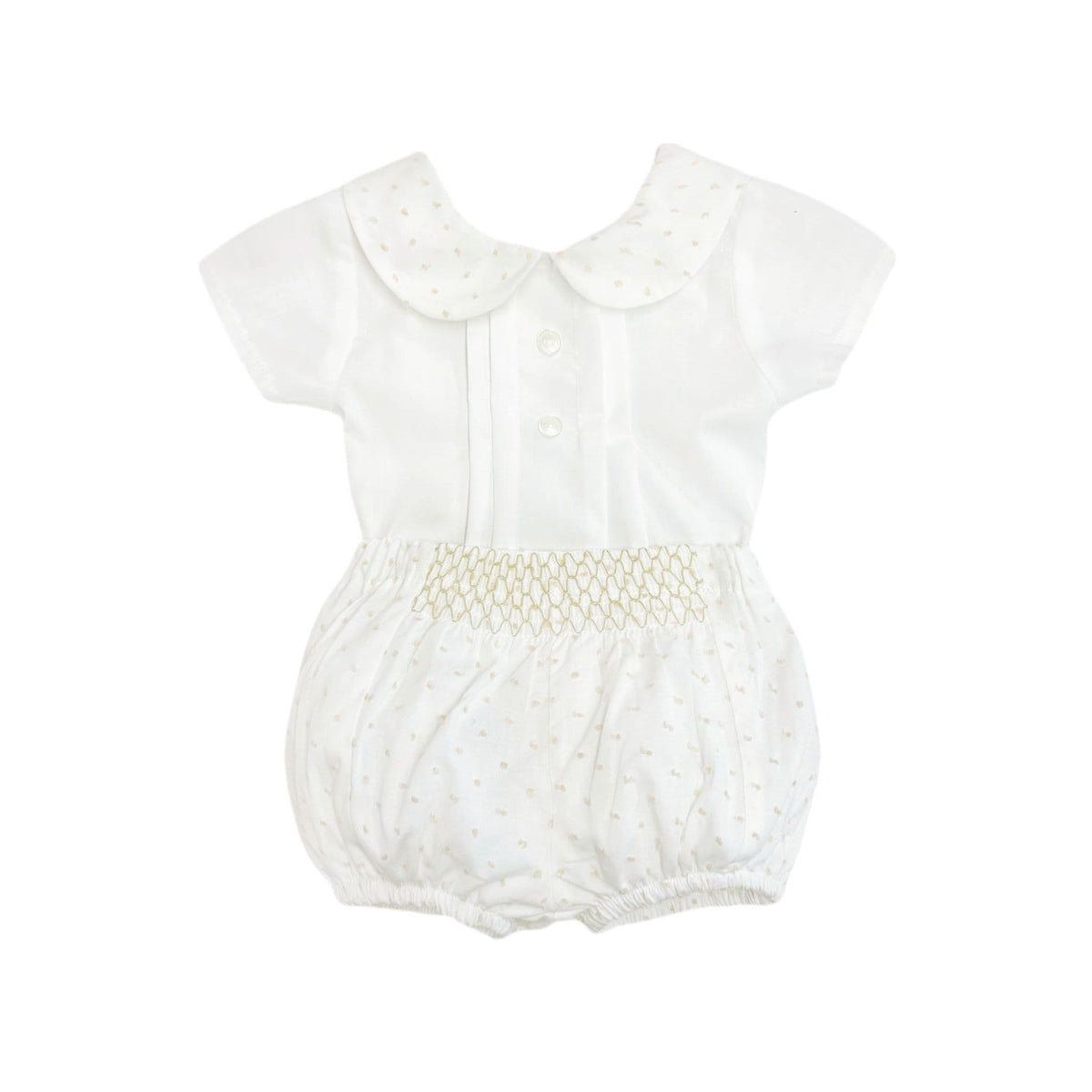 *SALE* Baby Boy White/Sand Plumetis Jam Pants with Top "MYD2460"
