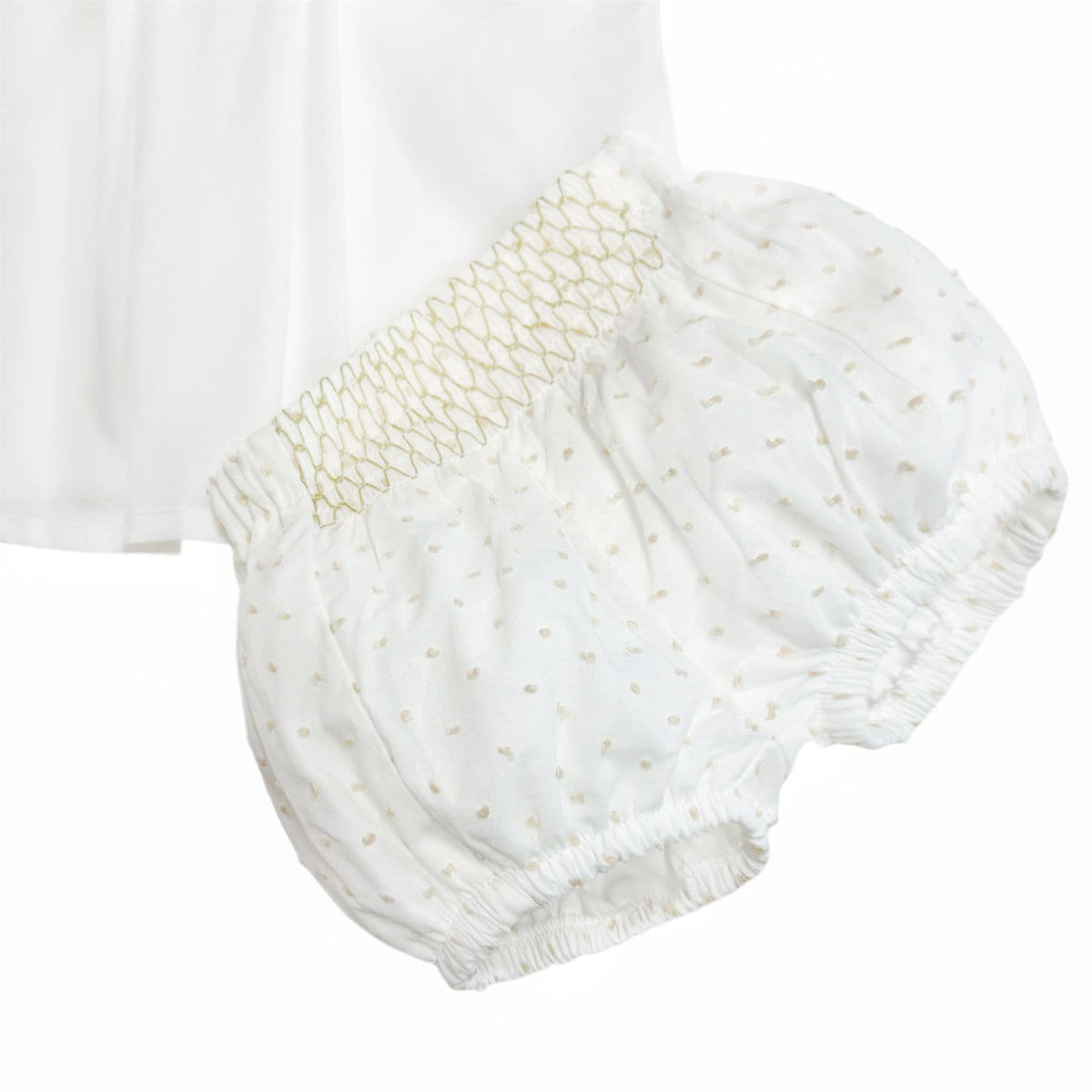 *SALE* Baby Boy White/Sand Plumetis Jam Pants with Top "MYD2460"