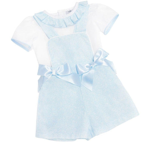 *SALE* Baby Girl Blue Floral Dungaree with Shirt "MYD2344B"