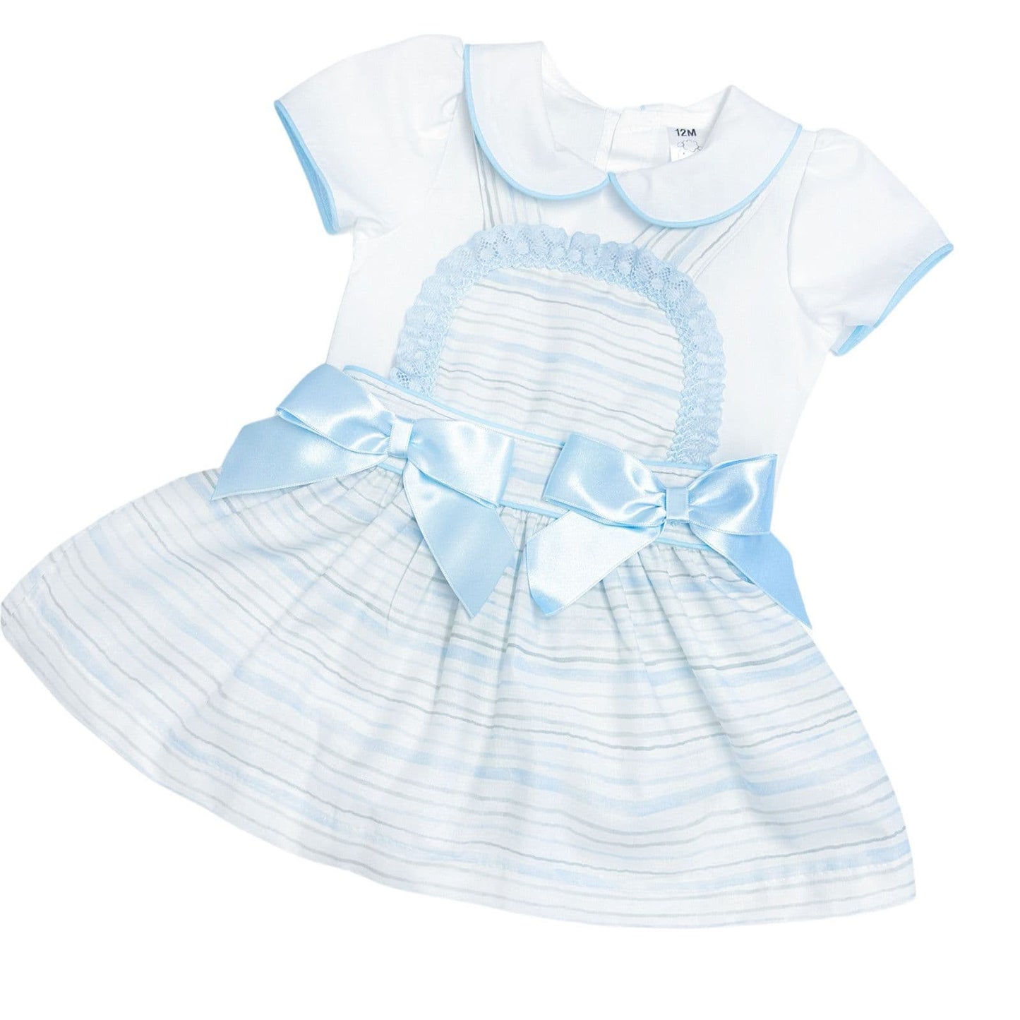 *SALE* Baby Girl Blue Stripe Pinafore Dress with bodysuit "MYD2346B"
