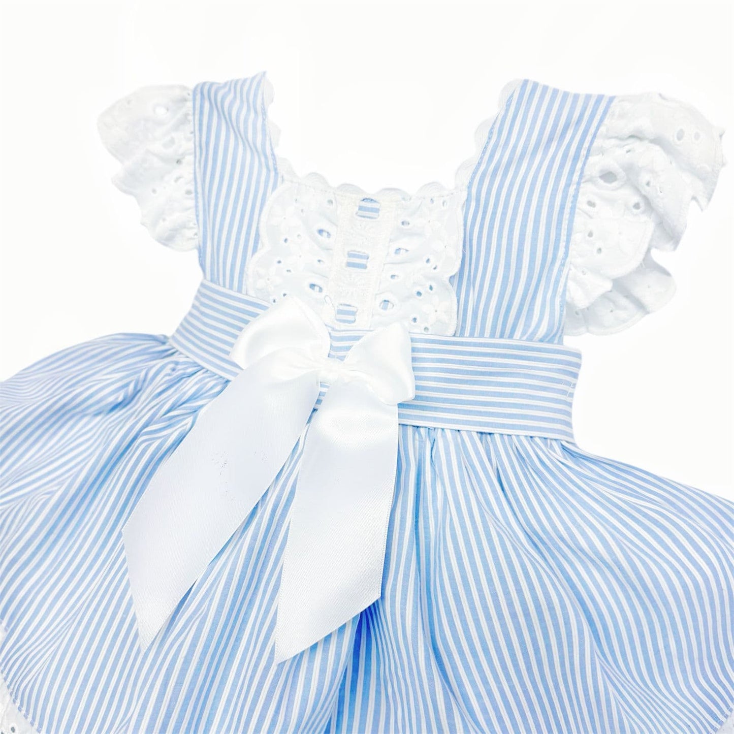 *SALE * Baby Girl Blue Stripe Puff Ball Dress "1907"