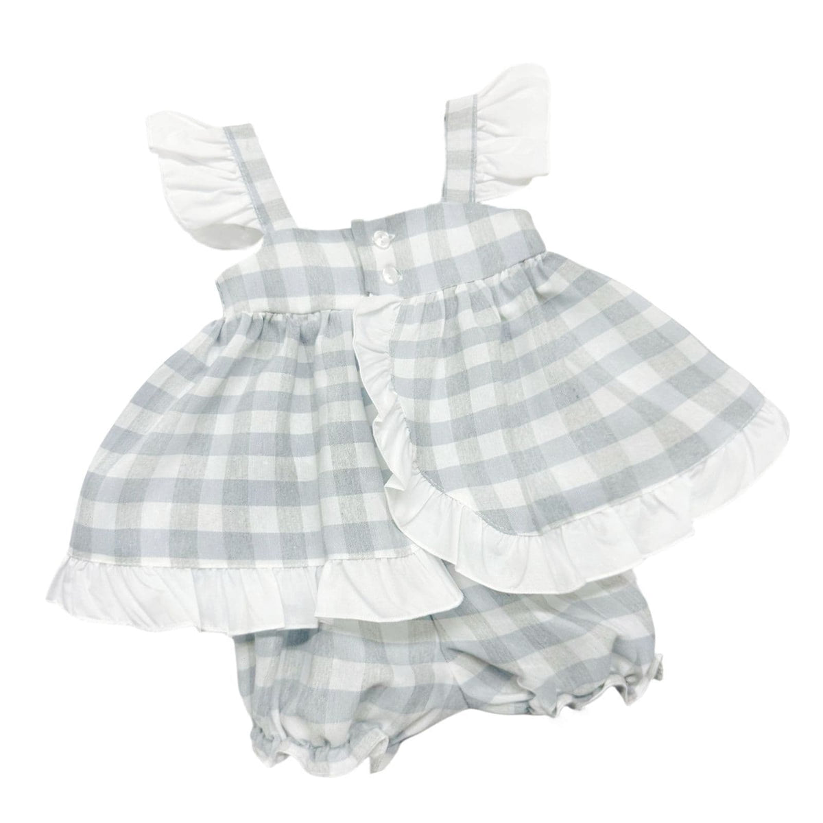 *SALE* Baby Girl Grey Smocked Sun Dress with Knickers "MYD2430G"