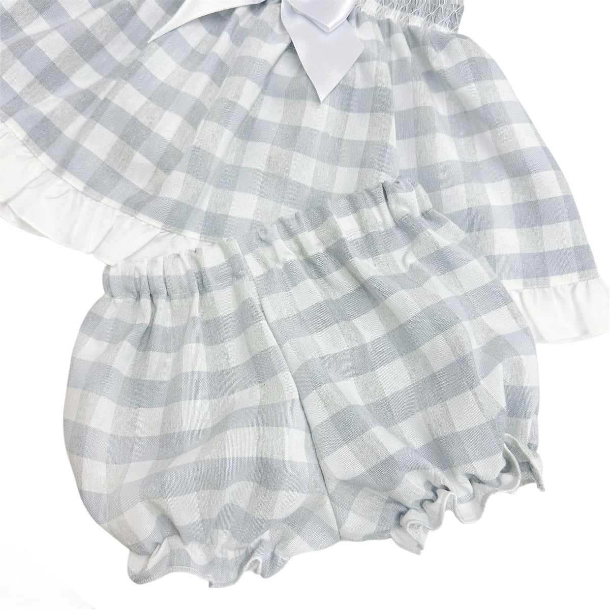 *SALE* Baby Girl Grey Smocked Sun Dress with Knickers "MYD2430G"