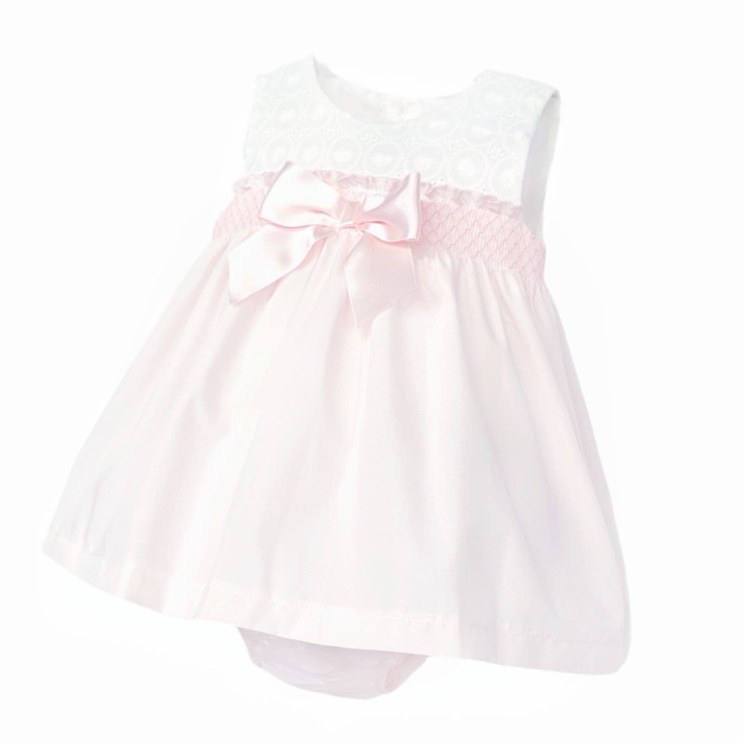 *SALE* Baby Girl Pink Cotton Embroidery Dress with Pants "MYD25007"