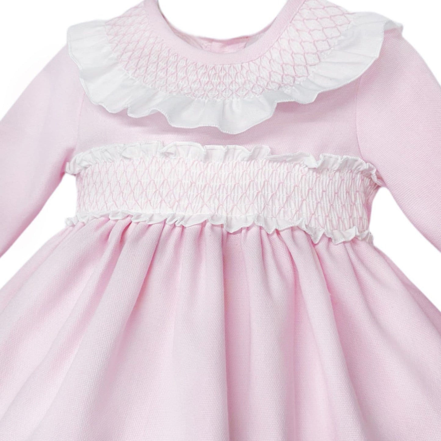 *SALE* Baby Girl Pink Cotton Puff Ball Smock Dress with Pants "MYD25243"