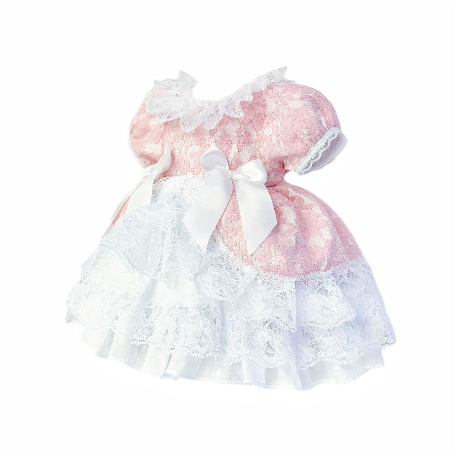 *SALE* Baby Girl Pink Lace Puff Ball Dress "2409 Pink"