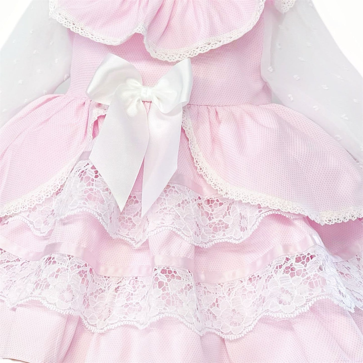 *SALE* Baby Girl Pink Lace Puff Ball Dress "2410 Pink"
