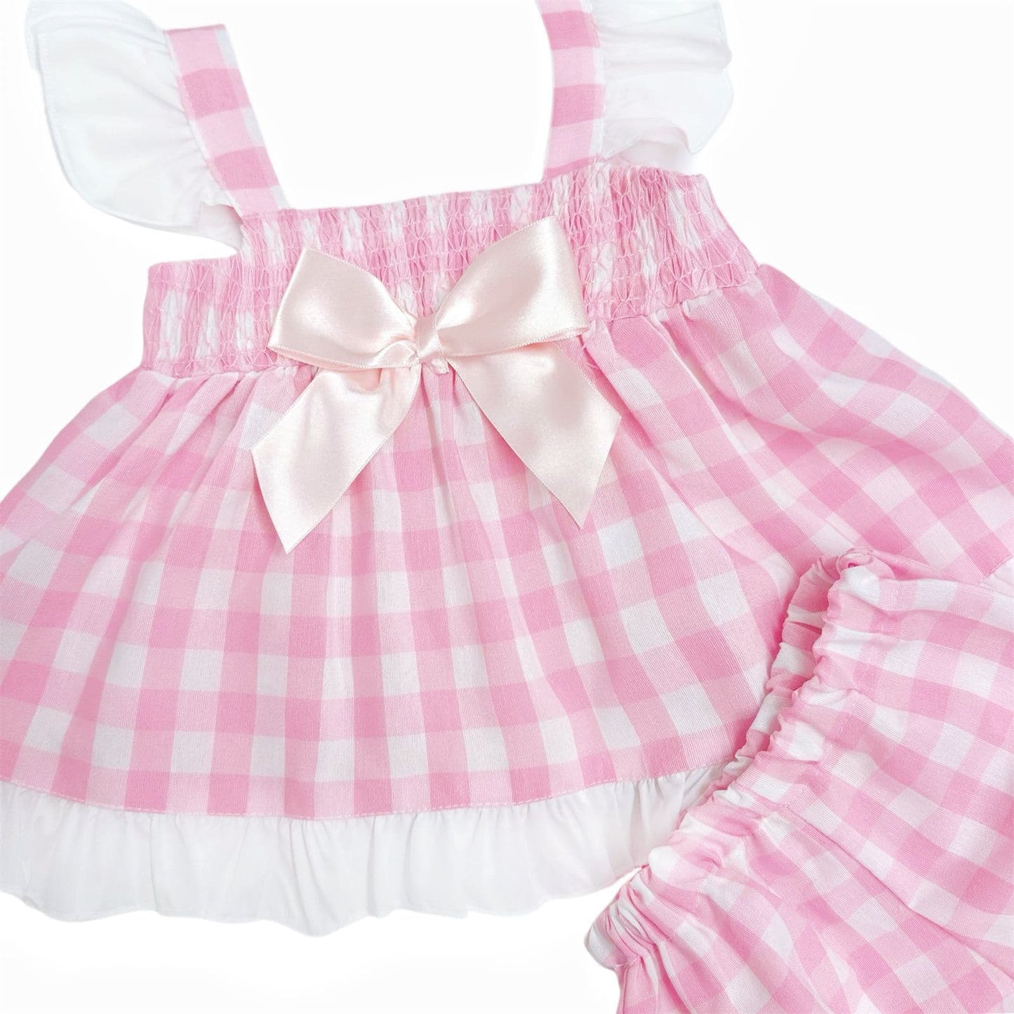 *SALE* Baby Girl Pink Smocked Sun Dress with Knickers "MYD2430P"