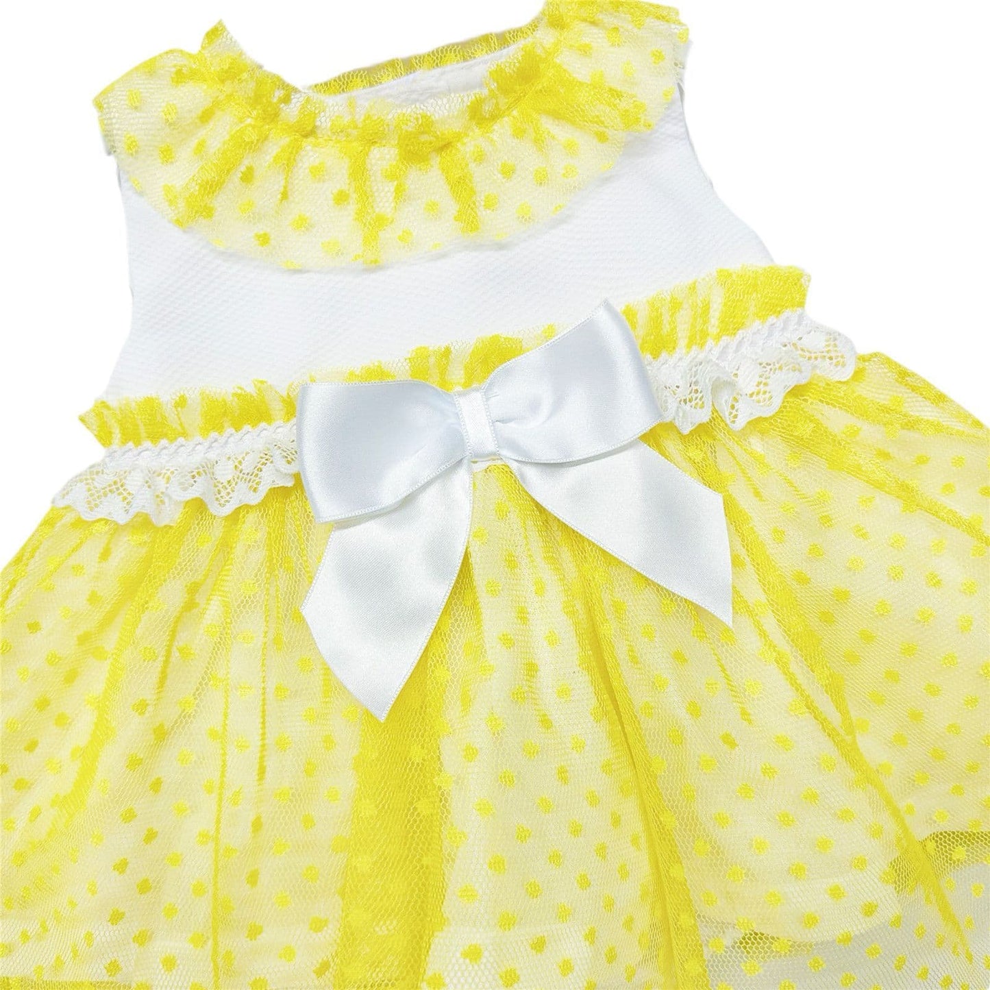 *SALE* Baby Girl Yellow Mesh Dress with Pants "MYD2347Y"