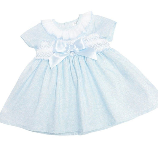 *SALE* Blue Floral Puff Ball Dress with Pants "MYD2343B"