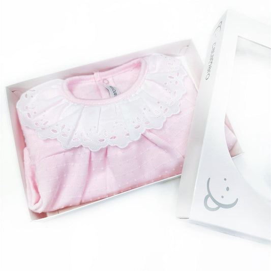 *SALE* Calamaro Baby Girl Blue Cotton Collar Suit "17631 Pink"