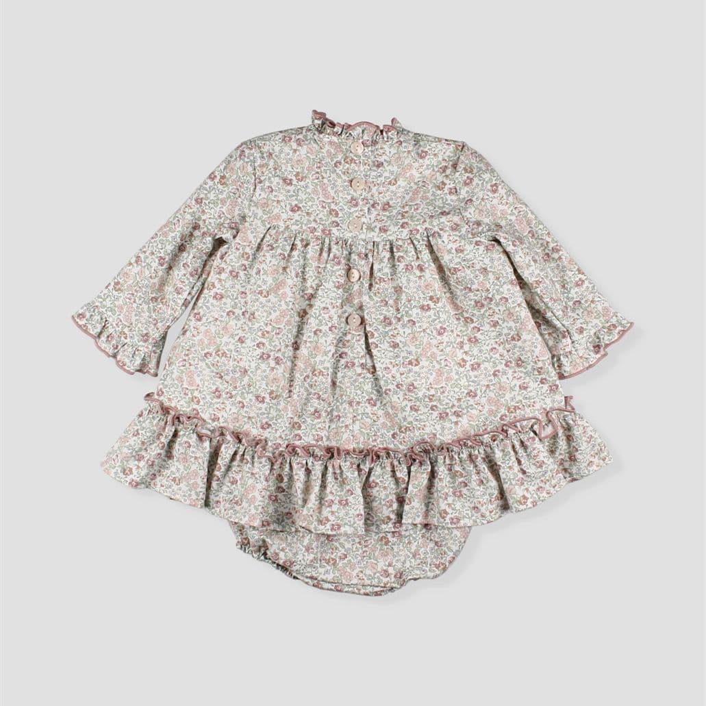 *SALE* FOQUE Baby Girls Light Pink Floral Cotton Dress "2425208"