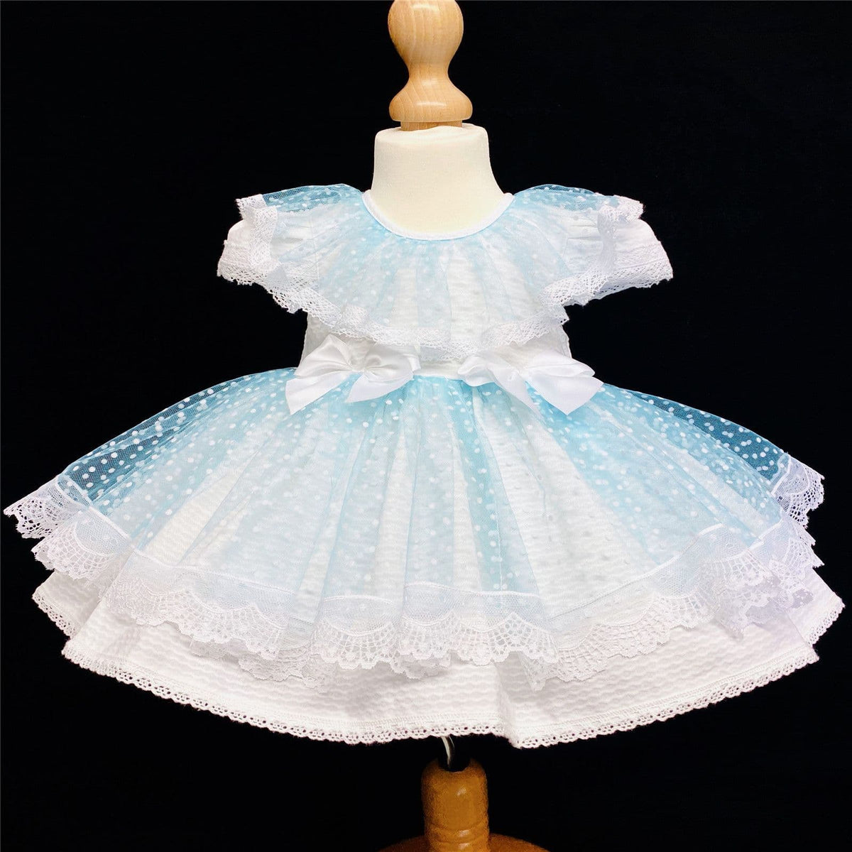 *SALE* Light Blue Puff Ball Lace Dress Romany Many Layers "2014"
