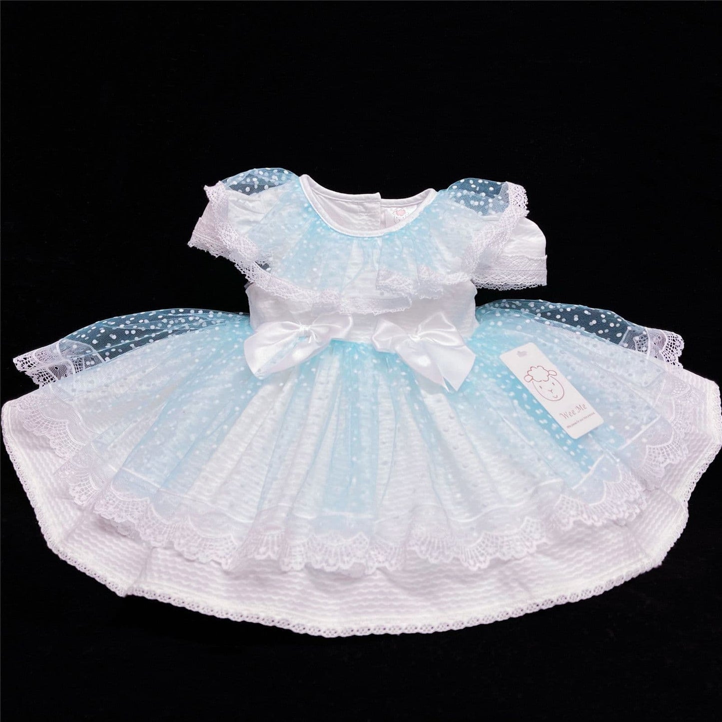 *SALE* Light Blue Puff Ball Lace Dress Romany Many Layers "2014"