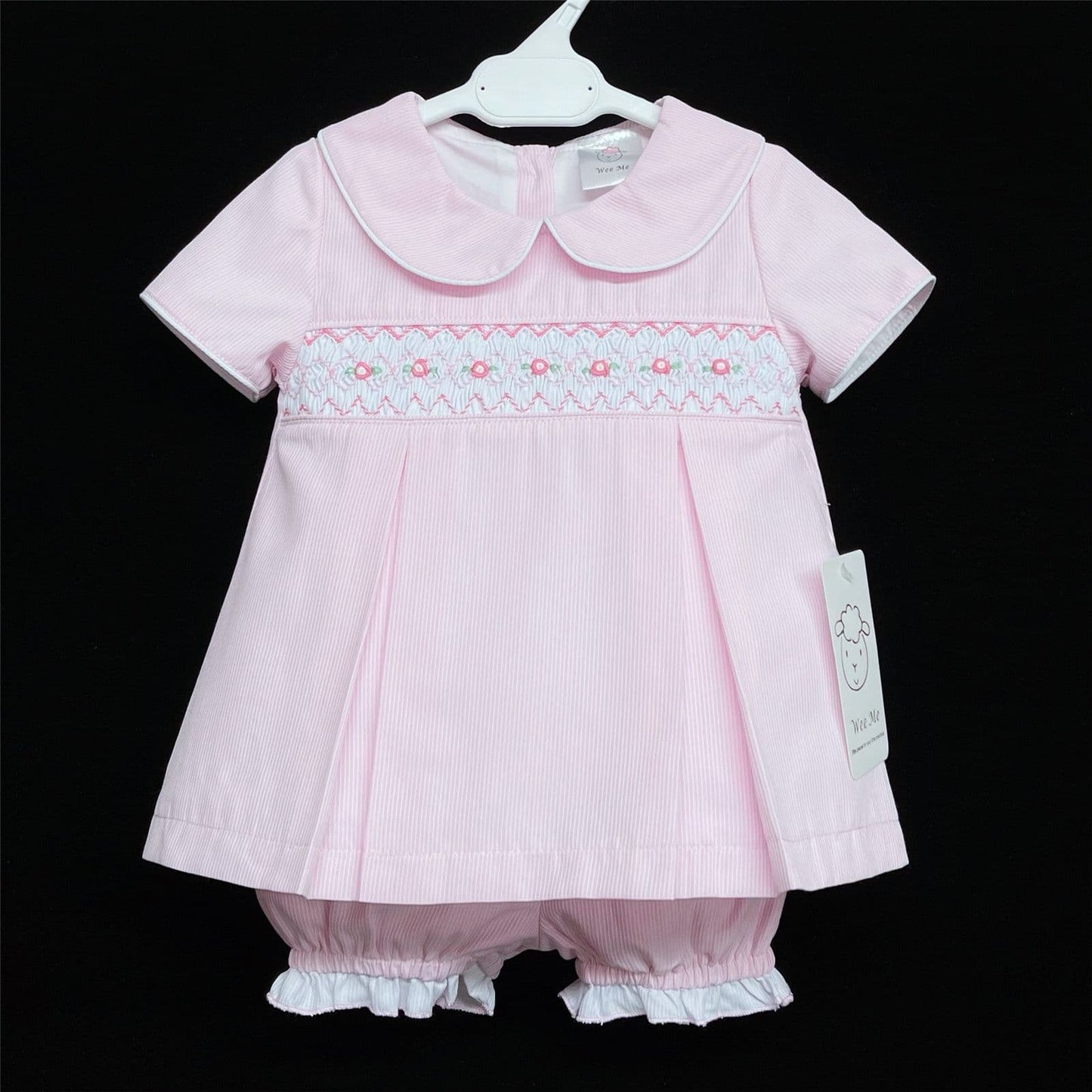 *SALE* Pink Hand Smocked Dress with Knickers "2145 Pink"