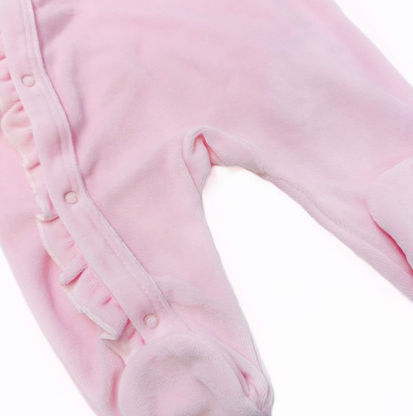 *SALE* SARDON Baby Pink Cotton Velour Crown Bodysuit