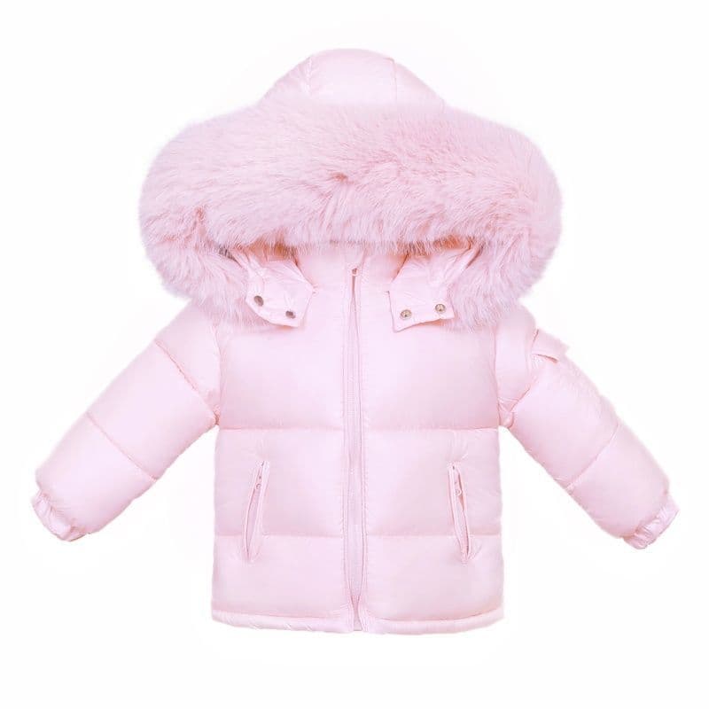 *SALE* Wee Me Baby Girl Pink Puffer Coat with Faux Fur Hood "MYD409P"