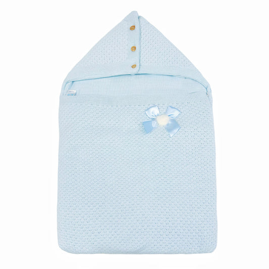 Spanish Blue Knitted Baby Nest