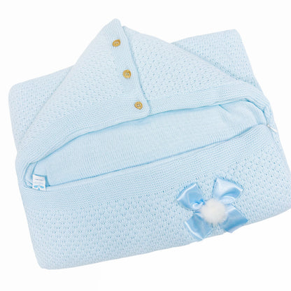 Spanish Blue Knitted Baby Nest