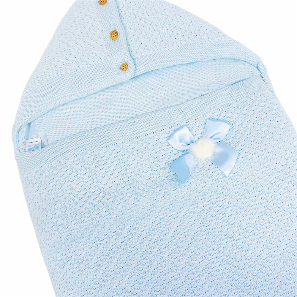 Spanish Blue Knitted Baby Nest