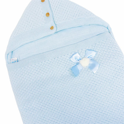 Spanish Blue Knitted Baby Nest