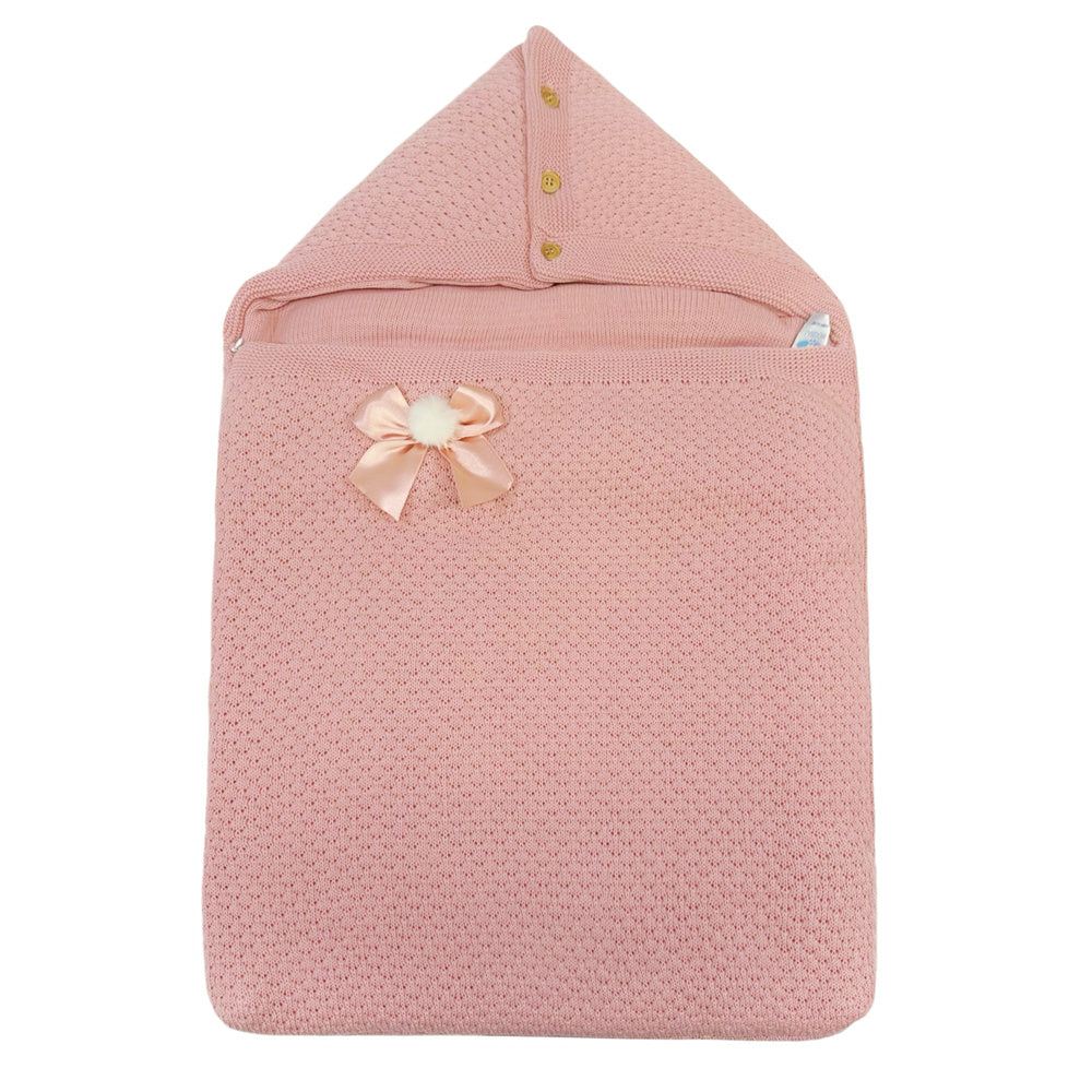 Spanish Dusty Pink Knitted Baby Nest