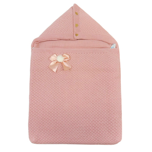 Spanish Dusty Pink Knitted Baby Nest