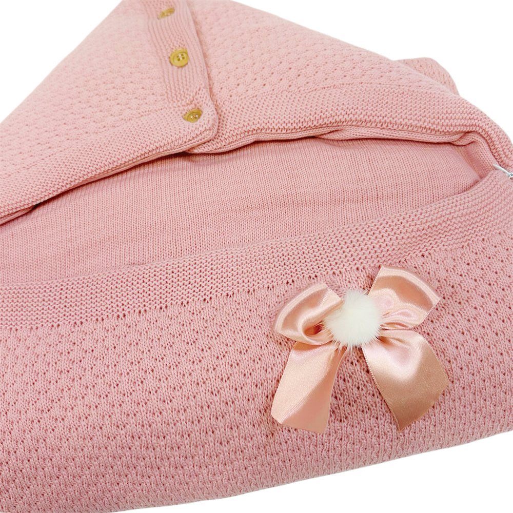 Spanish Dusty Pink Knitted Baby Nest
