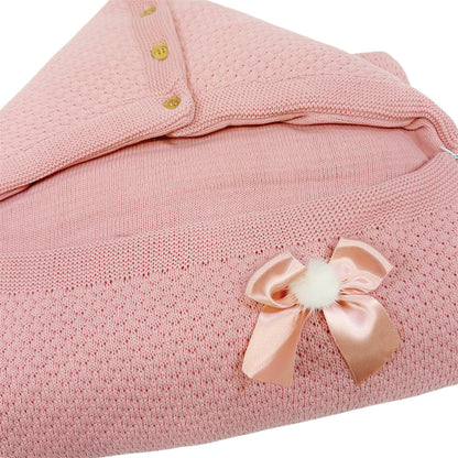 Spanish Dusty Pink Knitted Baby Nest