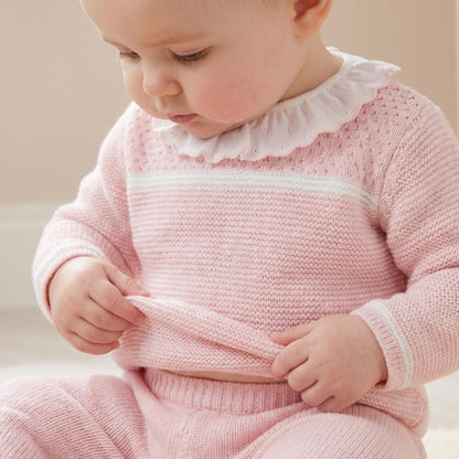 Baby Girls Pink Knit Two Piece Set