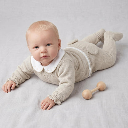 Baby Boys Stone Knitted Two-Piece Outfit
