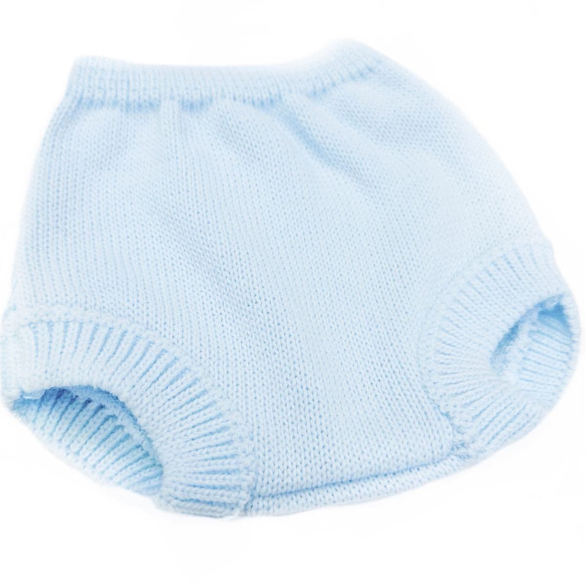 023VE-382 SARDON Baby Boy Blue Snow Flake Knit Romper Set