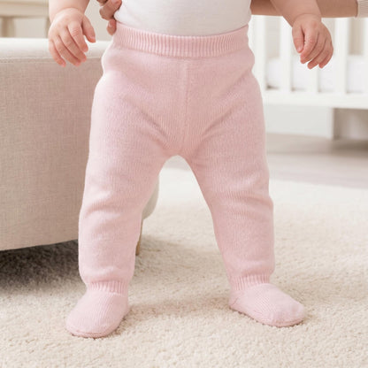 Baby Girls Pink and White Striped Knit Set with Hat