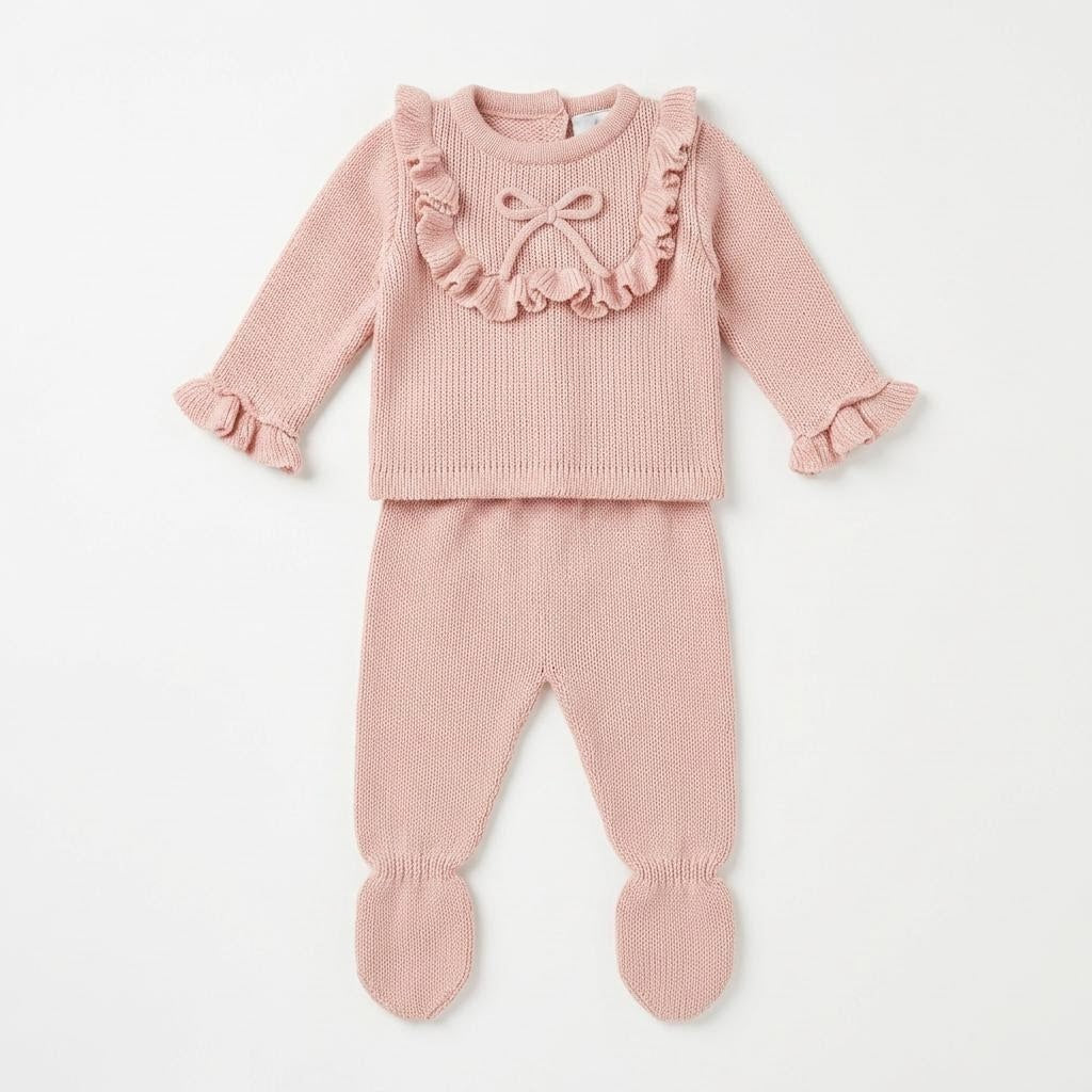 Baby Girls Pink Knit Two Piece Set