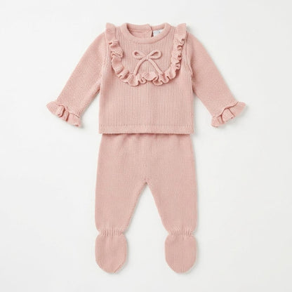 Baby Girls Pink Knit Two Piece Set