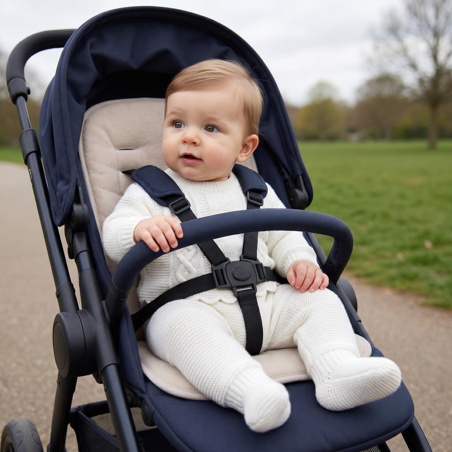 Baby Boys White Knit Two Piece Set