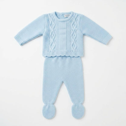 Baby Boys Blue Knit Two Piece Set