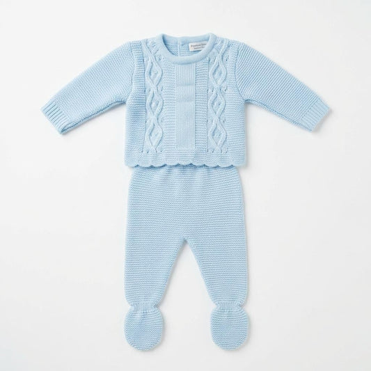 Baby Boys Blue Knit Two Piece Set