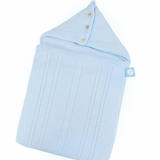 Spanish Blue Knitted Baby Nest