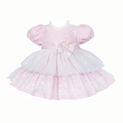 Baby Girls Pink Tulle Puffball Dress