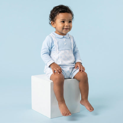 Baby Boys Blue Rocking Horse Romper