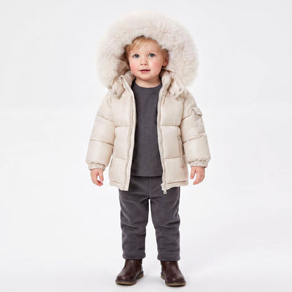 Baby Unisex Champagne Puffer Coat